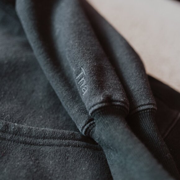 black hoodie TNA boyfriend cozy fleece oversize 2XS - Picture 2 of 3